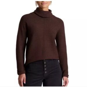 Kuhl Solace MERINO WOOL Blend Knit Sweater Soft Cozy Turtleneck Ribbed Large